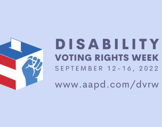 Snippet of 2022 Disability Voting Rights Week advertisement